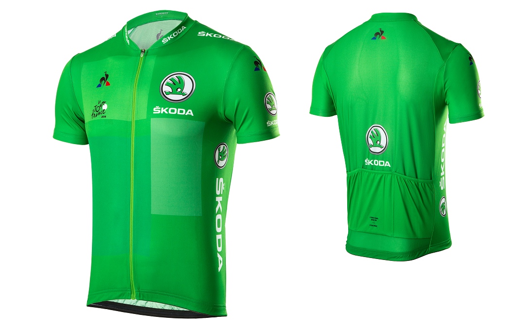 Replika of green jersey TdF 2018 | Bike clothes | Škoda Cycling | For ...