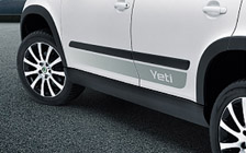 Decorative foils of side doors for YETI cars