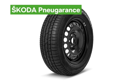 Complete 16" steel wheel with winter tyre for SUPERB III