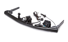 Tow bar with electroinstallation