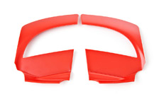 Template for fitting rear bumper protective mould Roomster