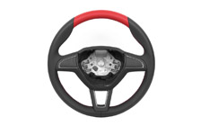 Leather steering wheel - without multifunction RAPID