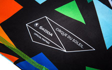 Multifunctional scarf with motive