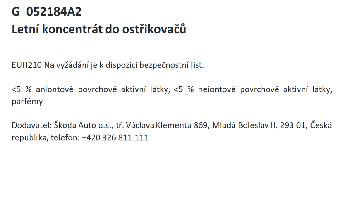 Koncentrát do ostrekovačov