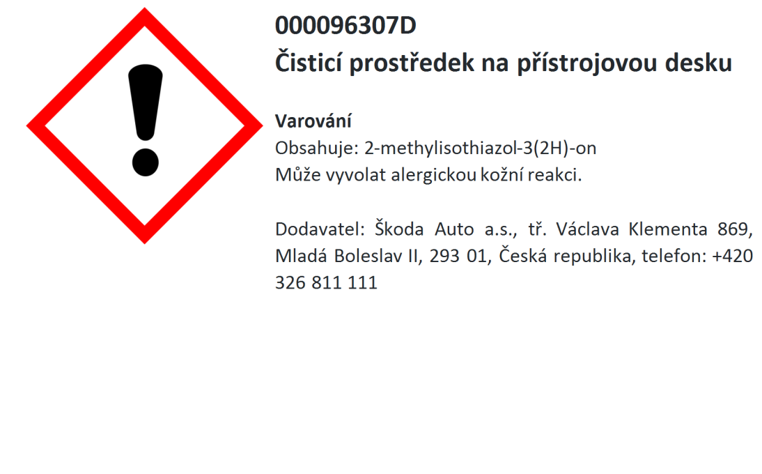 Ošetrujúci prostriedok na prístrojovú dosku