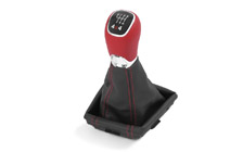 Leather gear stick knob and sleeve for 6° gearbox OCTAVIA III 4x4