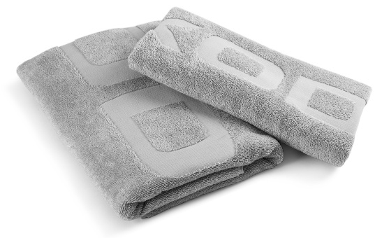 Set Towel and Bath Towel silver