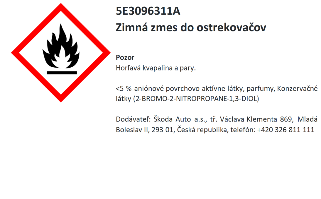 Zimná zmes do ostrekovačov