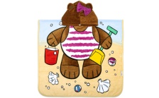 Girl's hooded bath towel