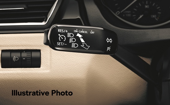 Cruise control system with steering column stalk without on-board computer controls