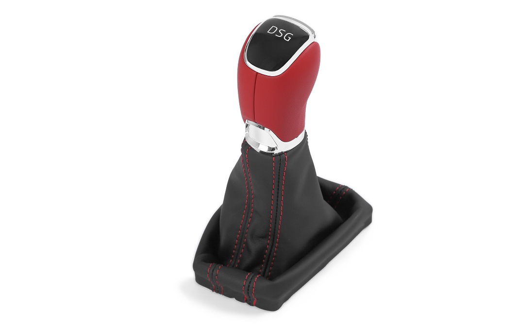 Leather gear stick knob and sleeve for automatic gearbox RAPID