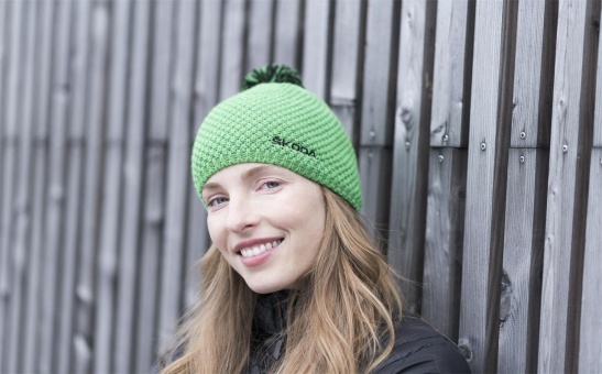 Green winter cap