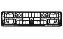 License plate holder – Škoda Motorsport