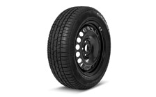 Complete 16" steel wheel with winter tyre for SUPERB III