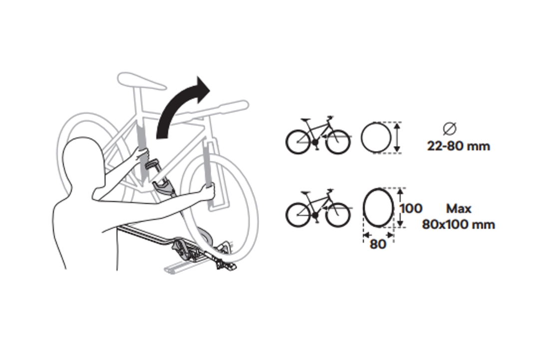 Roof rack for bicycles for Škoda vehicles
