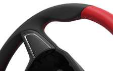 Leather steering wheel - without multifunction RAPID