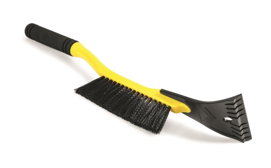 Snow brush combined with ice scraper