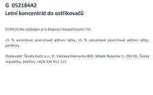 Koncentrát do ostrekovačov