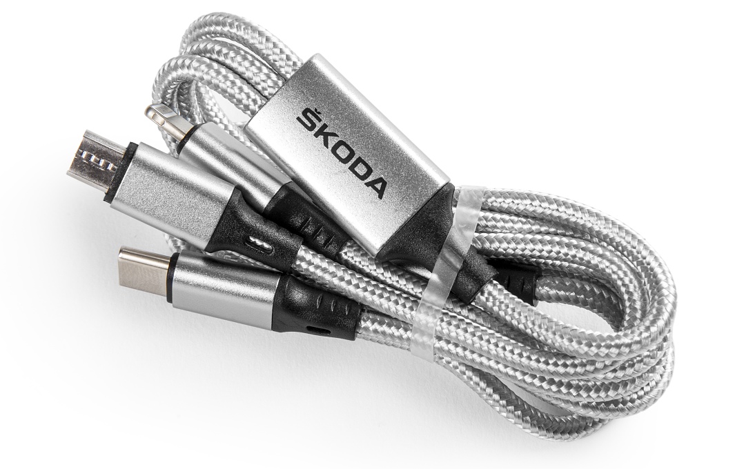 Charging Cable 3in1 USB-C ŠKODA