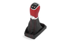 Leather gear stick knob and sleeve OCTAVIA III 4x4