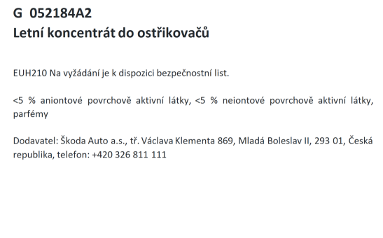 Koncentrát do ostrekovačov