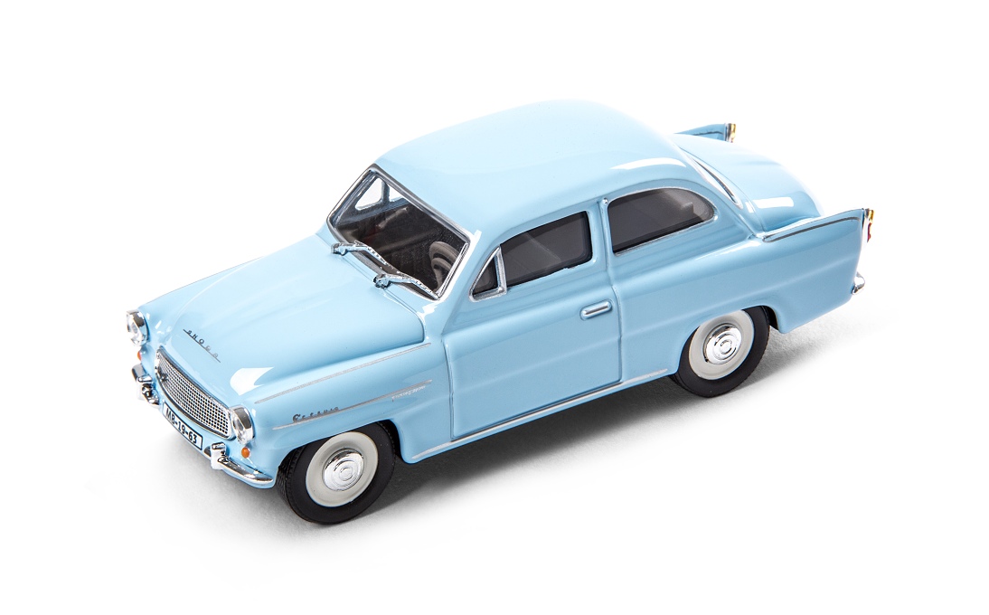 Model vozidla ŠKODA OCTAVIA (1963) v modrej farbe.