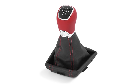 Leather gear stick knob and sleeve for 5° gearbox OCTAVIA III