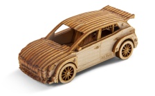 Wooden Model Škoda Fabia RS Rally2