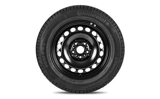 Complete 16" steel wheel with winter tyre for SUPERB III