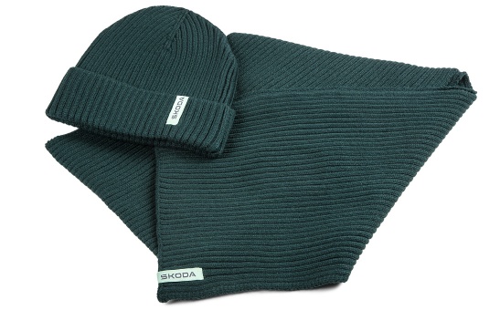 Set Cap and Scarf emerald