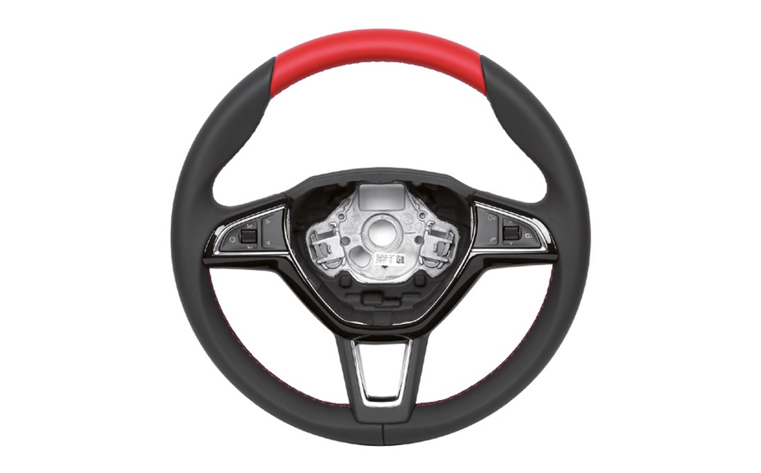 Kožený volant trojramenný