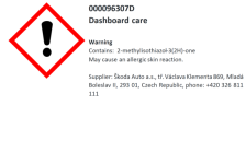 Ošetrujúci prostriedok na prístrojovú dosku