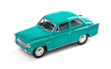 Model vozidla ŠKODA OCTAVIA (1963) 1:43 v tyrkysovej farbe.