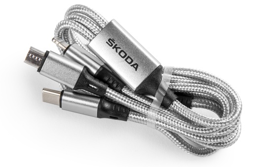 Charging Cable 3in1 USB-C ŠKODA
