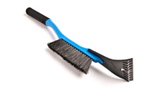 Snow brush combined with ice scraper
