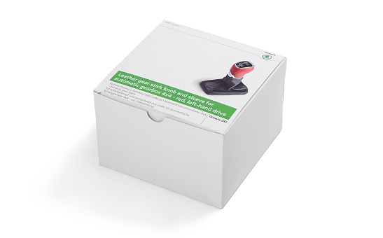 Leather gear stick knob and sleeve OCTAVIA III 4x4