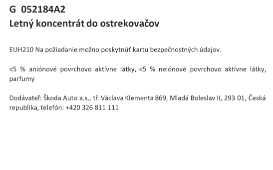 Koncentrát do ostrekovačov