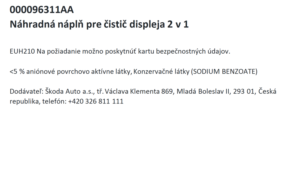 Náhradná náplň pre čistič displeja 2 v 1