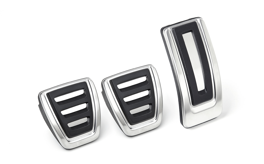 Stainless-steel foot pedal covers