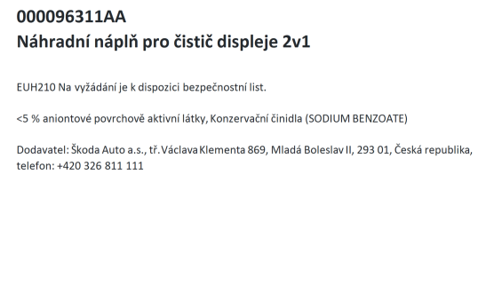 Náhradná náplň pre čistič displeja 2 v 1