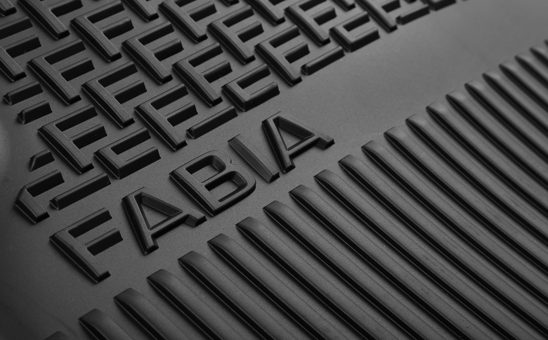 Zadné gumové koberce Fabia III