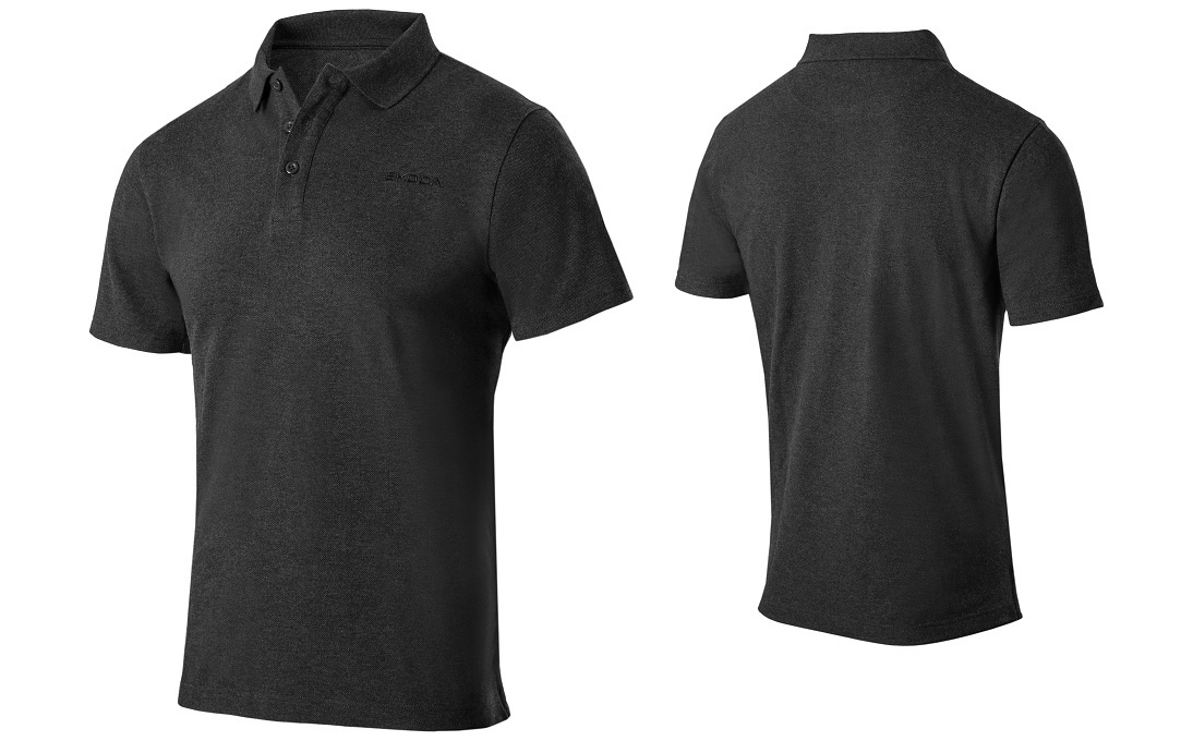 Men's Anthracite Polo Shirt Škoda