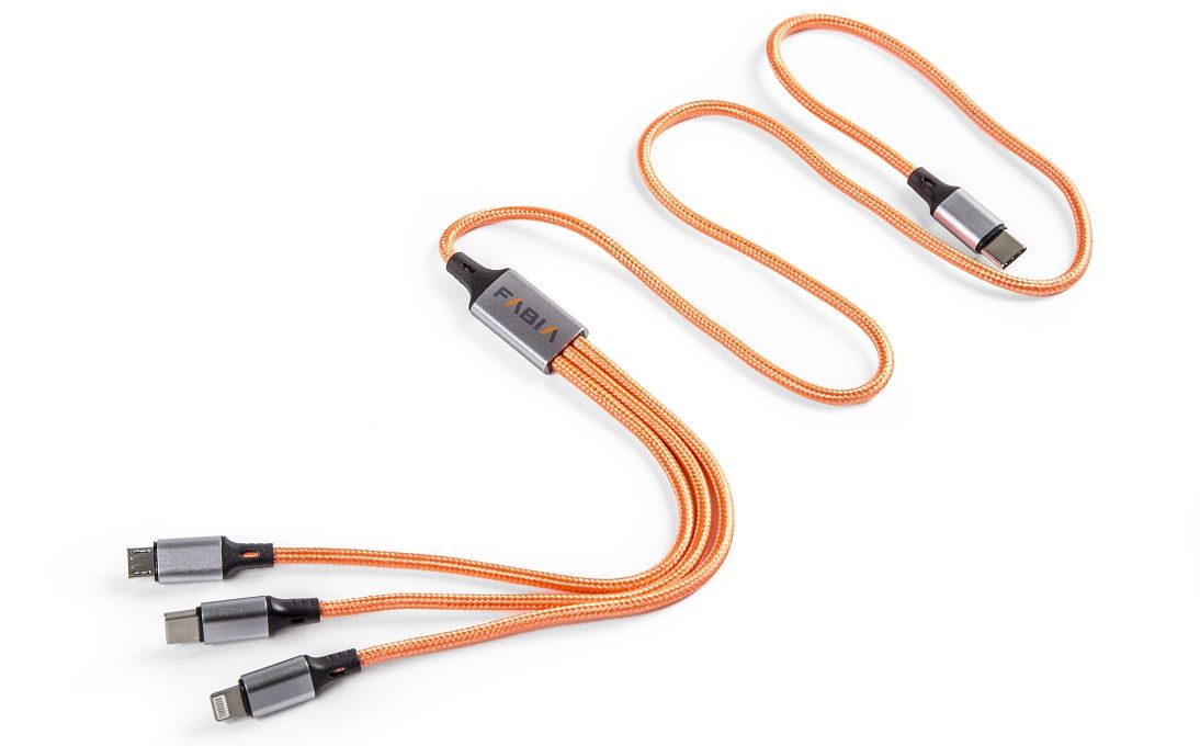 Nabíjací kábel 3v1 USB-C Fabia 