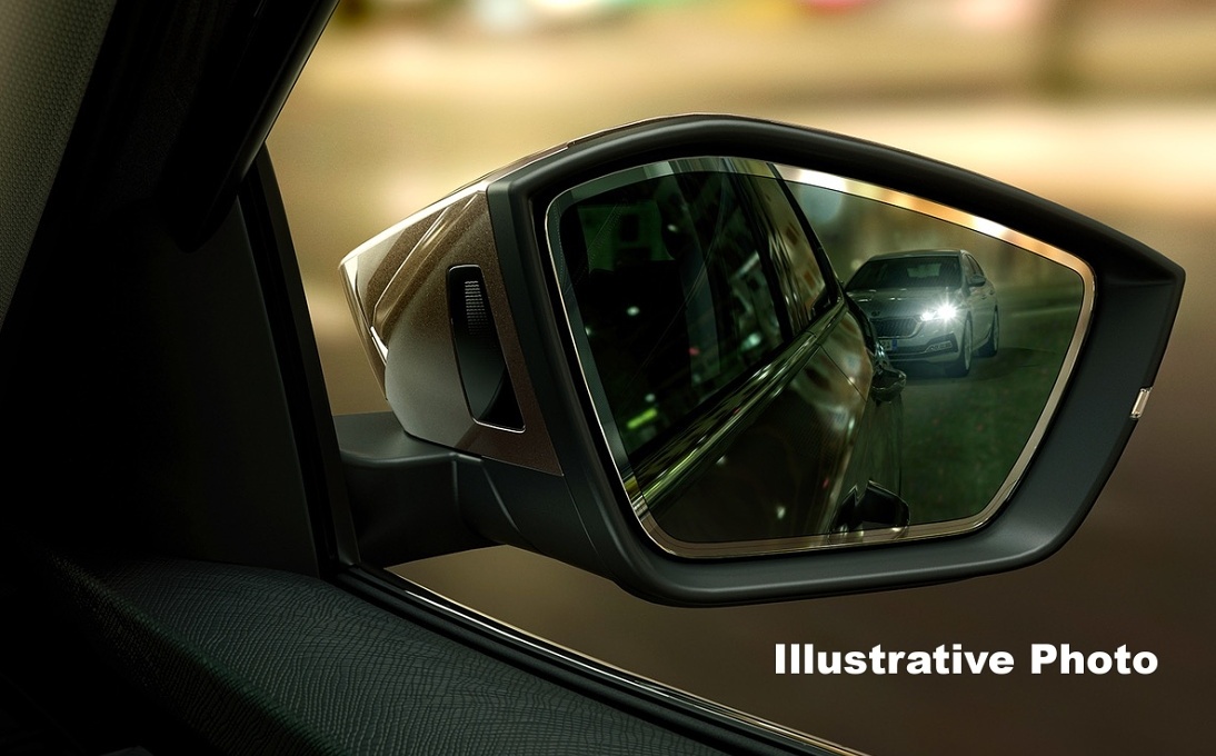 Auto dimming pasenger mirror